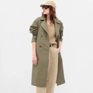 Gap Icon Trench Coat - Olive - NWT